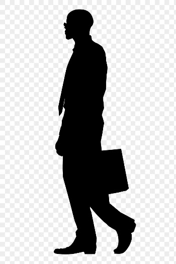 Business holding briefcase png silhouette, | Free PNG - rawpixel