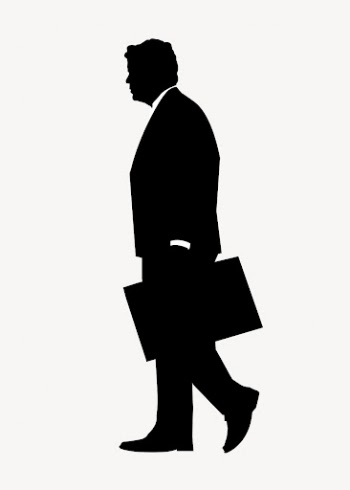 Business holding briefcase silhouette, walking | Free Vector - rawpixel