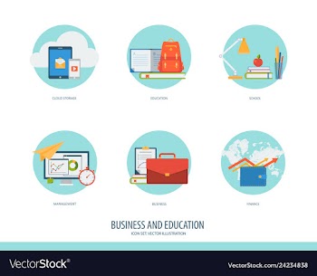 Business icon set vector image