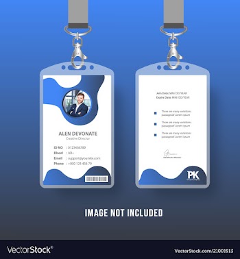 Business id card vector image