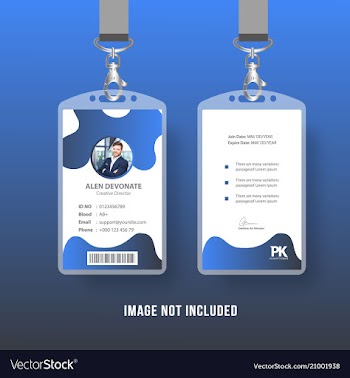 Business id card vector image