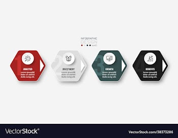 business infographic template with step or option