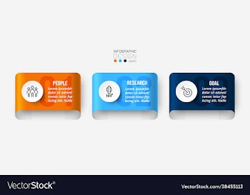 business infographic template with step or option