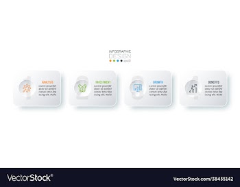business infographic template with step or option