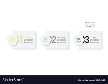 business infographic template with step or option