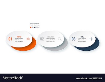 business infographic template with step or option