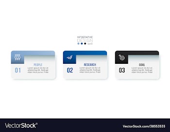 business infographic template with step or option