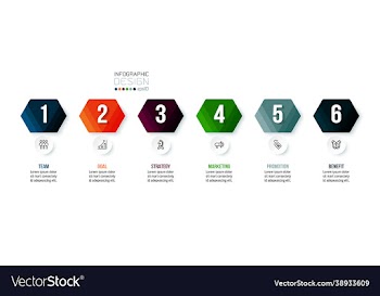 business infographic template with step or option
