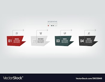 business infographic template with step or option