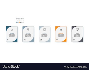 business infographic template with step or option