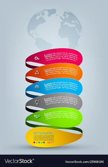 Business infographic with 5 steps vector image