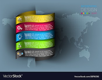 Business infographic with 5 steps vector image