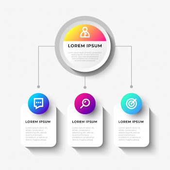 Business infopgraphic with organization chart Free Vector
