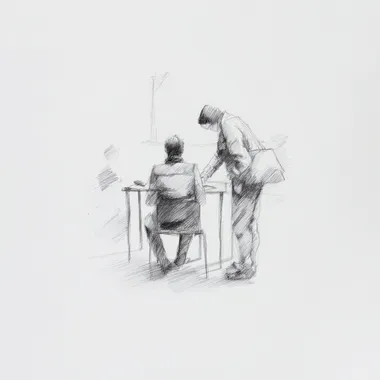 Business Interaction in Graphite Sketch Style Business Interaction in Graphite Sketch Style
