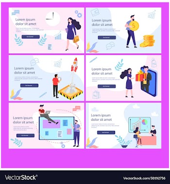 business investor on landing page