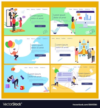 business investor on landing page