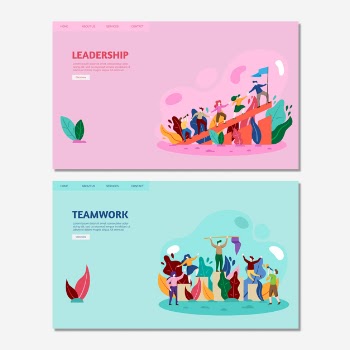 Business landing page mockups Free Psd