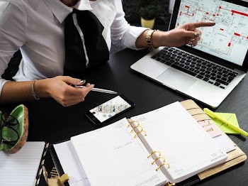          Business Laptop & Plans Free Photo     