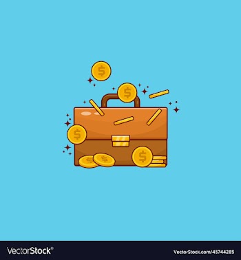 business leather case with gold coins