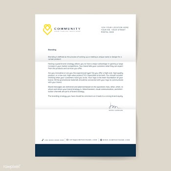Business letterhead sample design template | Free stock vector - 503654