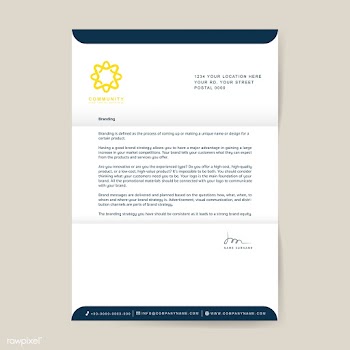 Business letterhead sample design template | Free stock vector - 503662