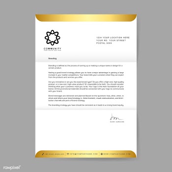 Business letterhead sample design template | Free stock vector - 503676