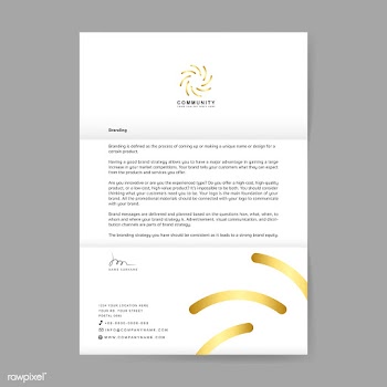 Business letterhead sample design template | Free stock vector - 503678