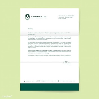 Business letterhead sample design template | Free stock vector - 503746