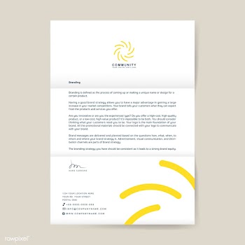 Business letterhead sample design template | Free stock vector - 503751