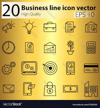 Business line icon vector image