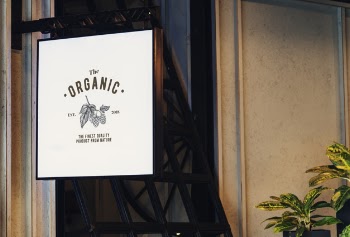 Business logo marker signage mockup Free Psd