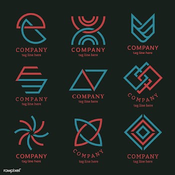 Business logo set on black | Free stock vector - 581886