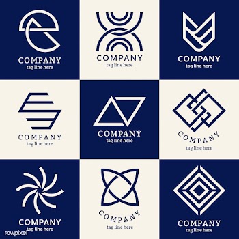 Business logo set on blue | Free stock vector - 581891