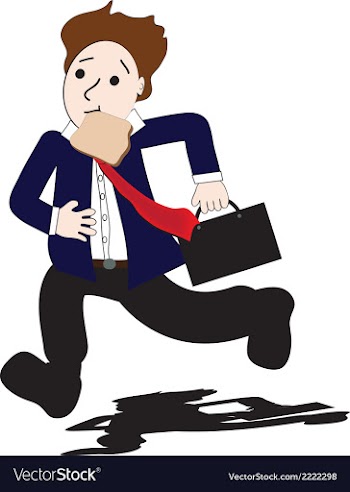  					Business man late vector image														