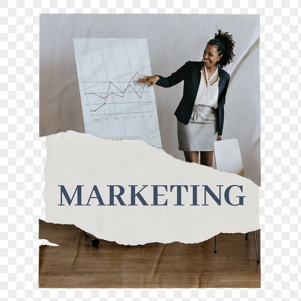 Business marketing png, ripped poster | Free PNG - rawpixel