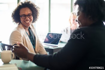 Business meeting at a cafe