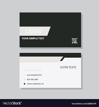 Business model name card luxury modern black vector image