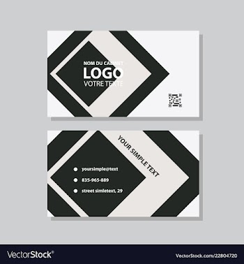 Business model name card luxury modern black vector image
