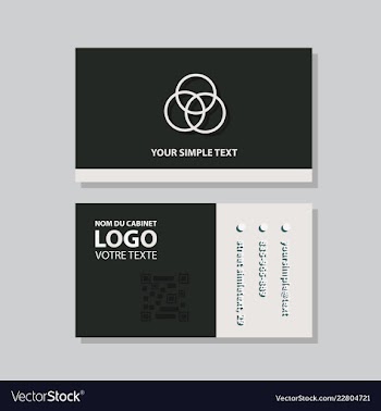 Business model name card luxury modern black vector image