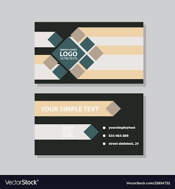 Business model name card luxury modern black vector image