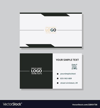 Business model name card luxury modern black vector image