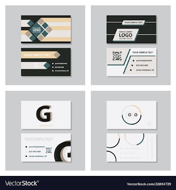 Business model name card luxury modern black vector image