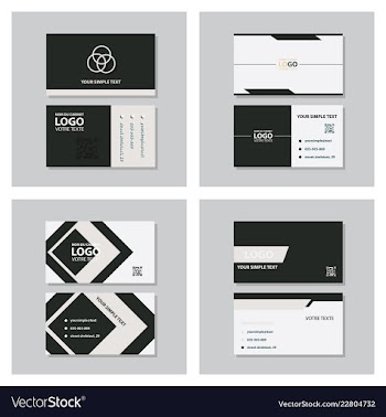 Business model name card luxury modern black vector image