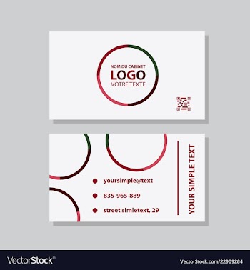 Business model name card luxury modern black vector image