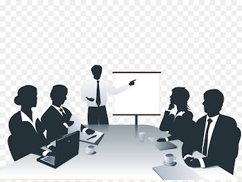 Business networking Presentation Clip art - Business people meeting to discuss the report of material 