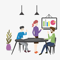 Business office meeting discussion group vector people image - PNG ...