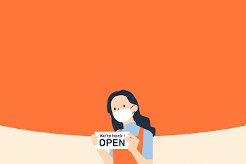 Business open after lockdown vector background