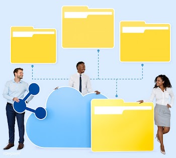 Business people and cloud computing icons | Free stock psd mockup - 458034