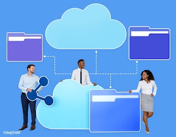 Business people and cloud computing icons | Free stock psd mockup - 458042