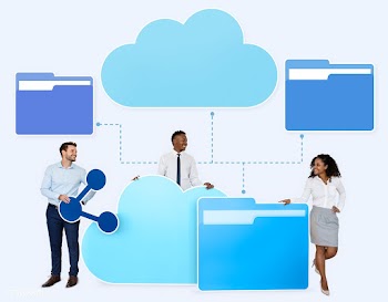 Business people and cloud computing icons | Free stock psd mockup - 458098